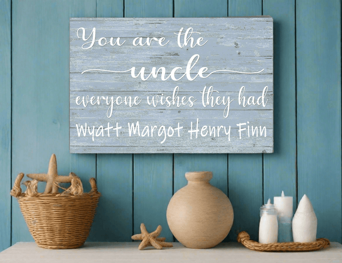 You Are The Uncle Everyone Wishes They Had Sign With Names of Nieces and Nephews - Broad Bay Personalized Gifts Shipped Fast