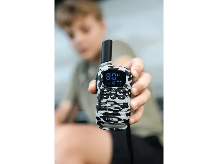 Uniden UH45-2 Max UHF Handheld Radios 80 Channels Twin Pack | Camouflage Grey