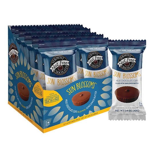 Vermont Nut Free Chocolates Sun Blossoms Milk Chocolate Cup Candy - 12 Count