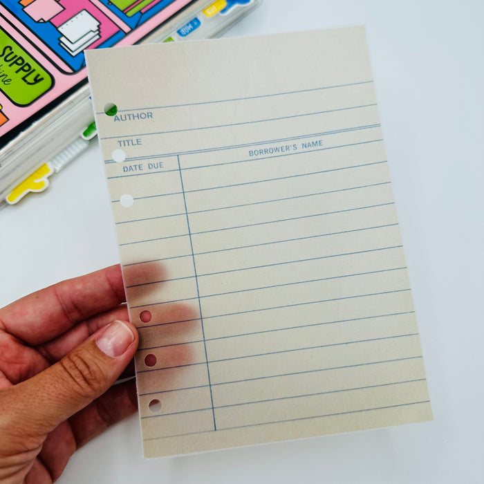 Vintage Library Card Vellum Dashboard