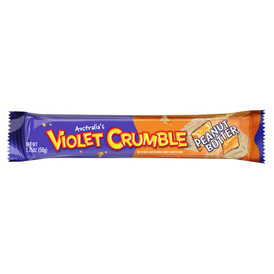 Violet Crumble King Size Peanut Butter Candy Bar - 20 Count