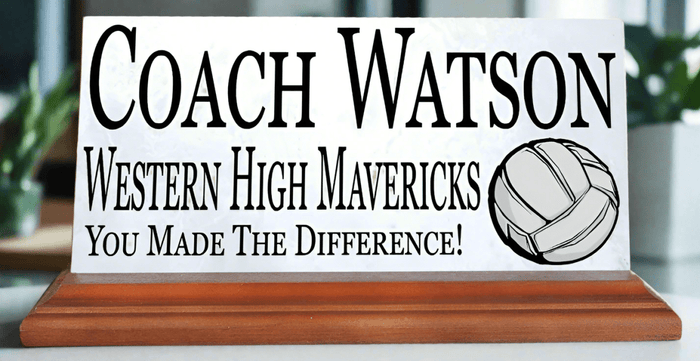 Volleyball Coach Gift Plaque Custom Award For Great Coaches - Broad Bay Personalized Gifts Shipped Fast