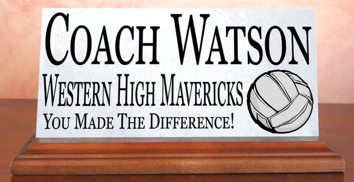 Personalized Volleyball Coach Gift