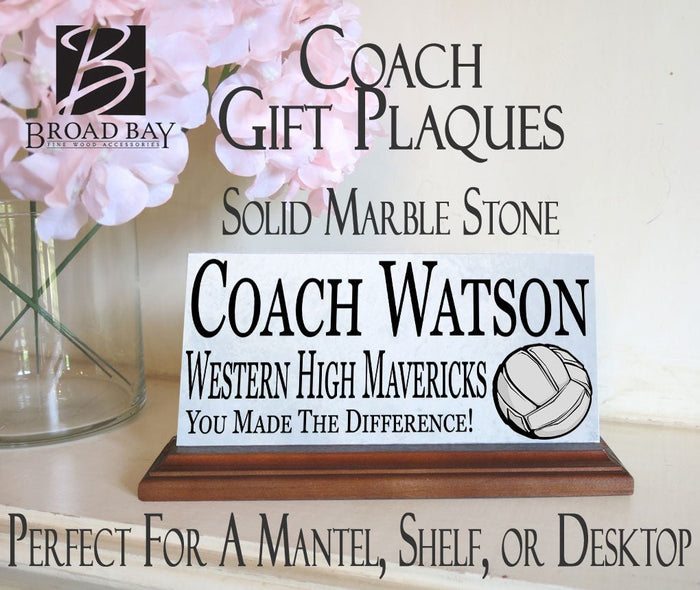 Volleyball Coach Gift Plaque