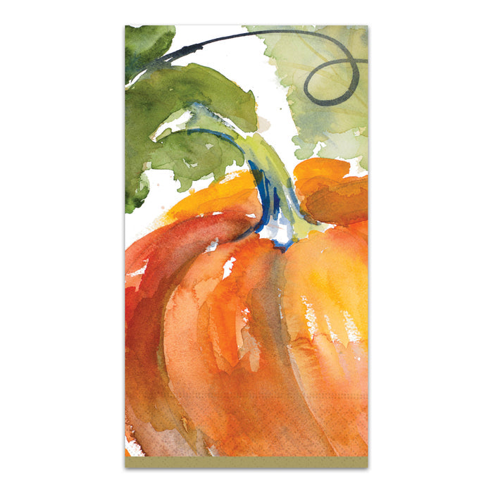 Watercolor Pumpkin Harvest Paper Guest Towels - Buffet Napkins