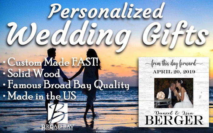 CUSTOM Wedding Gift Uploaded Picture Frame - From This Day Forward - Customized Name, Date & Picture - Broad Bay Personalized Gifts Shipped Fast