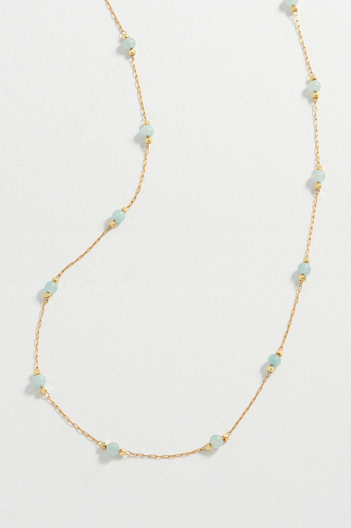 Wellness Amazonite Gemstone Bead Necklace