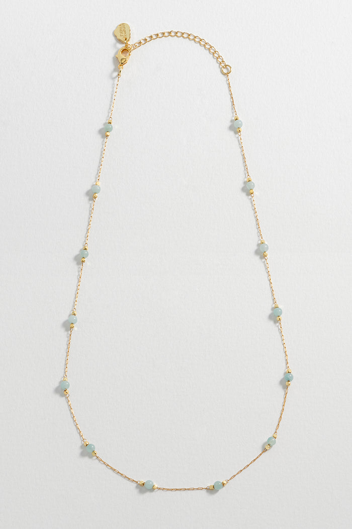 Wellness Amazonite Gemstone Bead Necklace