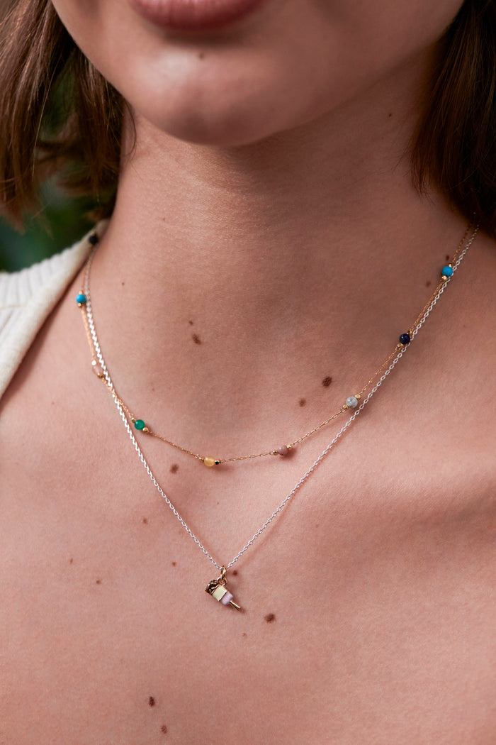 Wellness Mixed Gemstone Bead Necklace