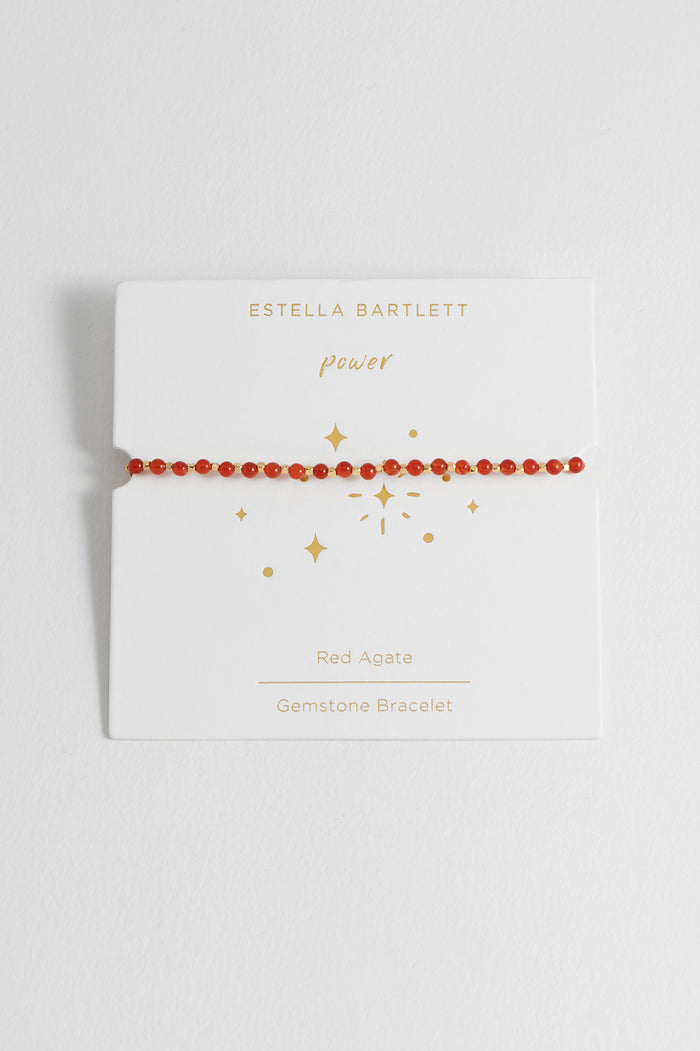 Wellness Red Agate Gemstone Amelia Bracelet
