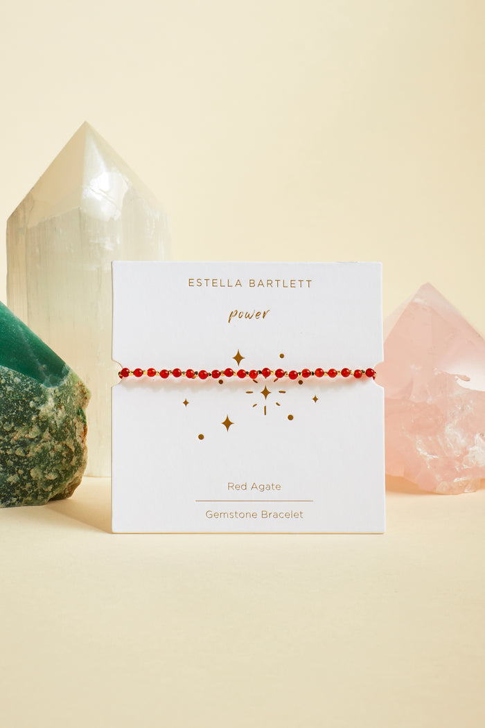 Wellness Red Agate Gemstone Amelia Bracelet