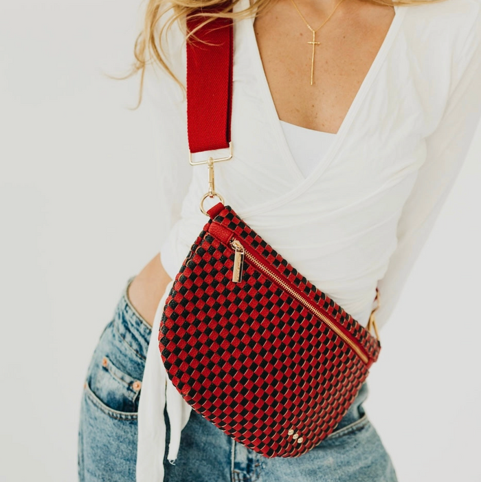 Westlyn Woven Bum Bag - Red/Black