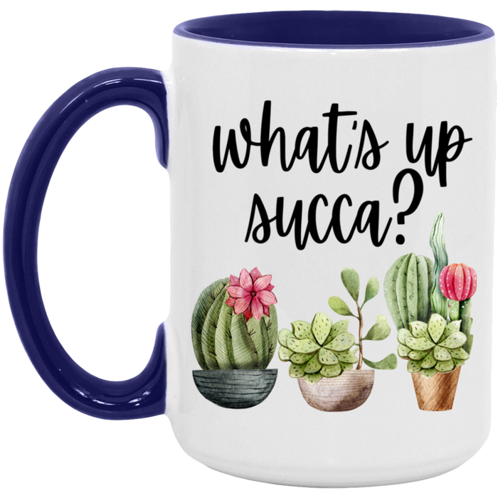 What's Up Succa ceramic coffee mug, product photo 7
