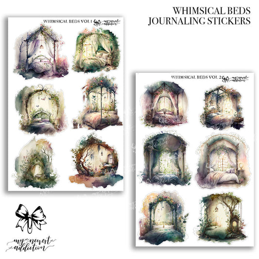 WHIMSICAL BEDS | Journaling Stickers
