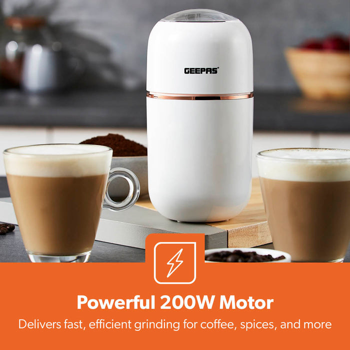 White Capsule Press-Down Bullet Coffee Grinder