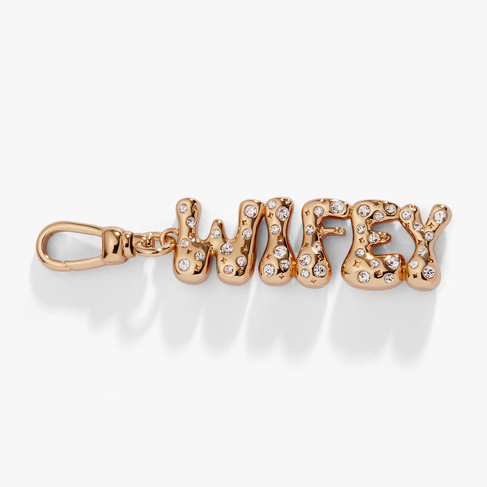 'Wifey' Bubble Crystal Clip Charm