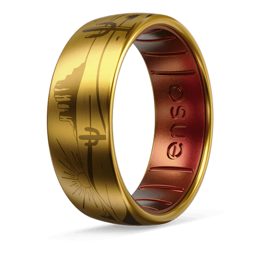 Wild West Metal Hybrid Ring - 18K Gold Plated Titanium