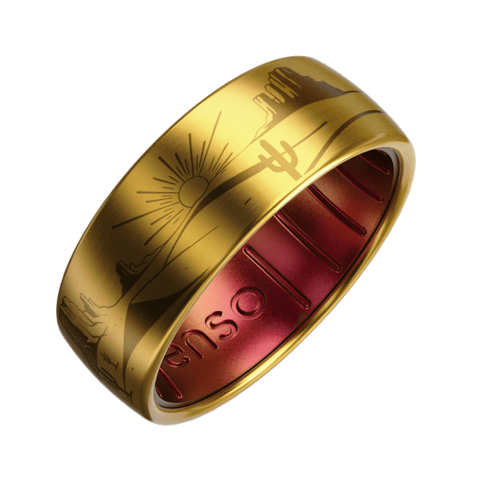 Wild West Metal Hybrid Ring - 18K Gold Plated Titanium