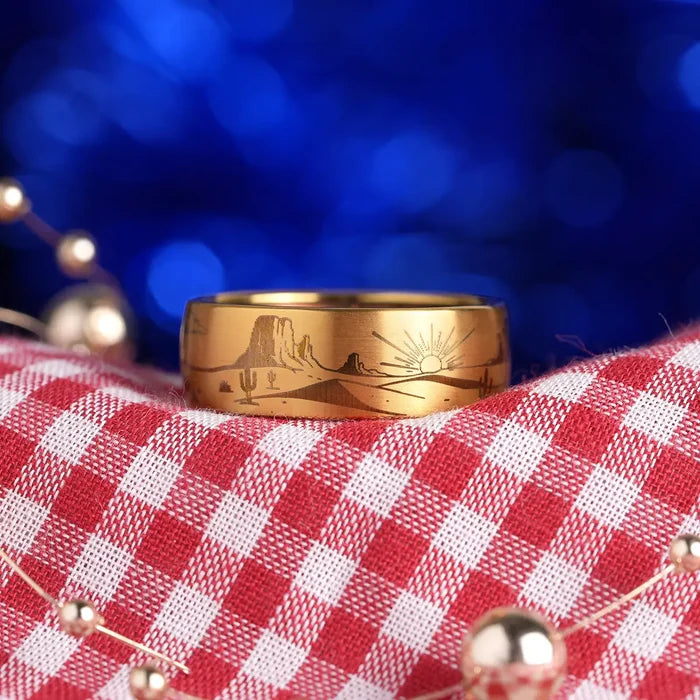 Wild West Metal Hybrid Ring - 18K Gold Plated Titanium