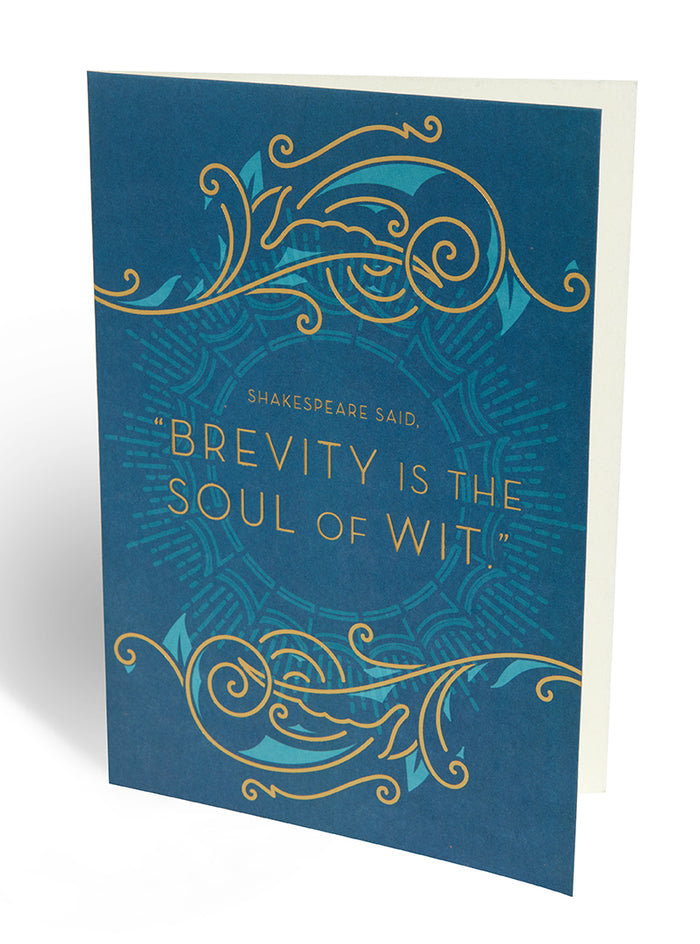 William Shakespeare Brevity Embellished Card