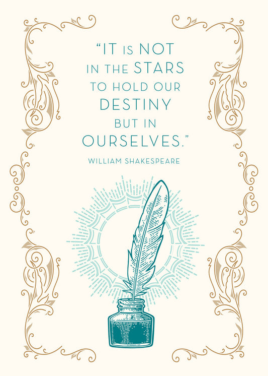 William Shakespeare Destiny Birthday Embellished Card