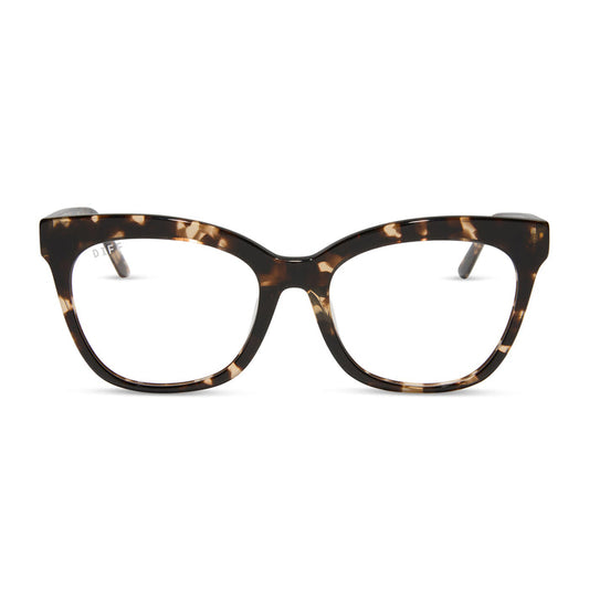 diff eyewear featuring the winston prescription glasses with a espresso tortoise frame front view
