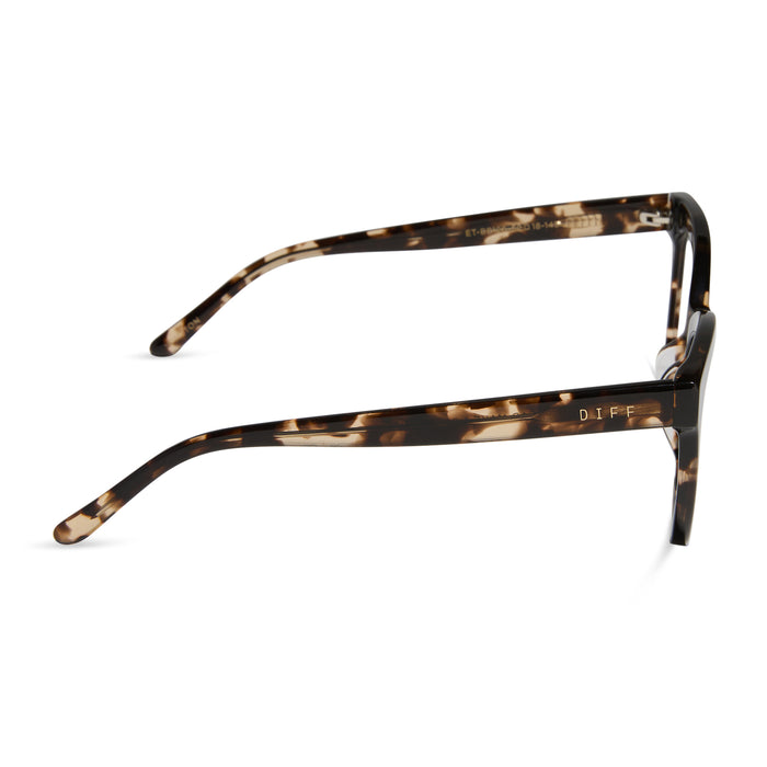 diff eyewear featuring the winston prescription glasses with a espresso tortoise frame side view