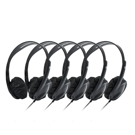 Wired On-Ear Headphones 5 Pack