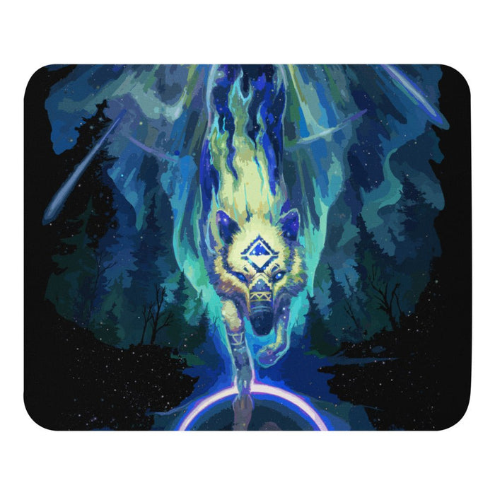 Wolf Star Mouse pad - BoxWood Board Designs - - -