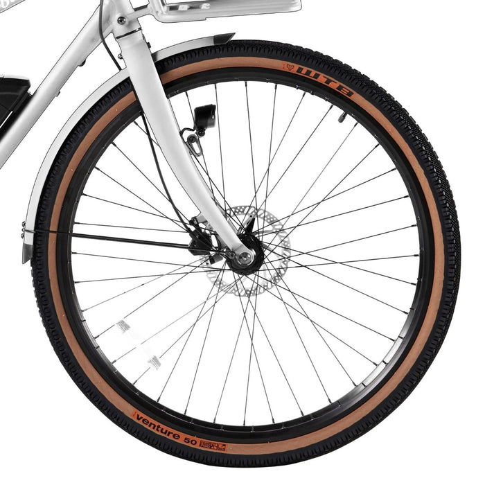 Front wheel and handlebars of Bluejay e-bike