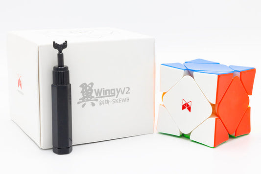 X-Man Wingy Magnetic Skewb V2 - Stickerless (Bright)