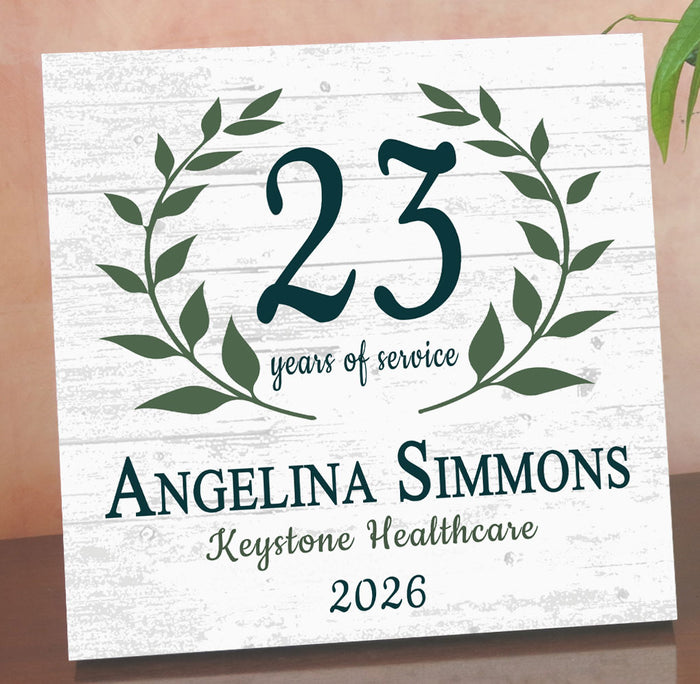 Years of Service Award Plaque - Personalized Employee Recognition Gift