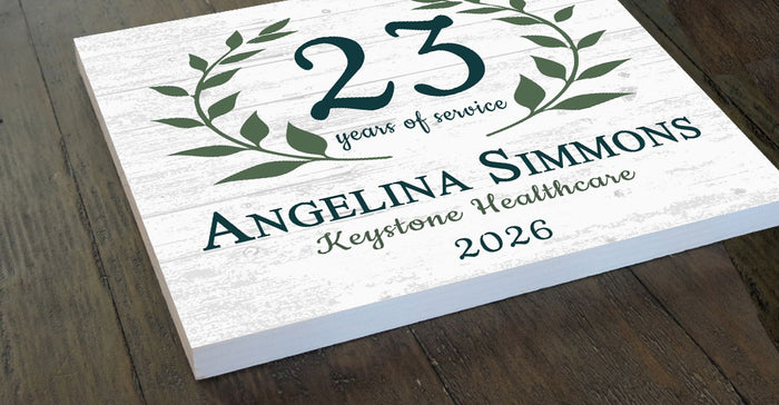 Years of Service Award Plaque - Personalized Employee Recognition Gift