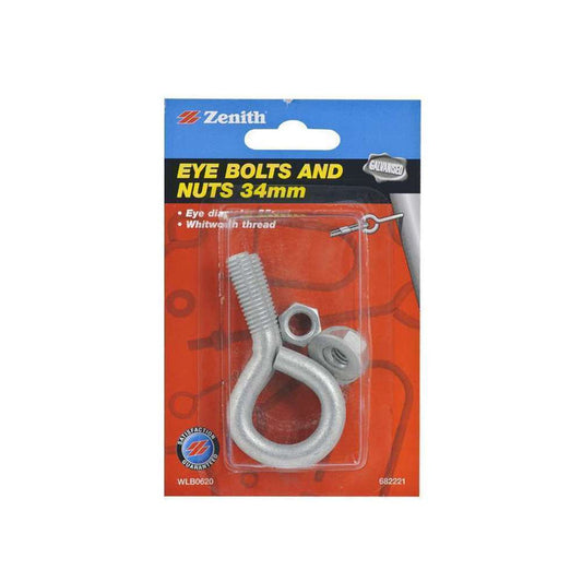 Zenith Eye Bolt 75 x 25 x 9.2mm Galv